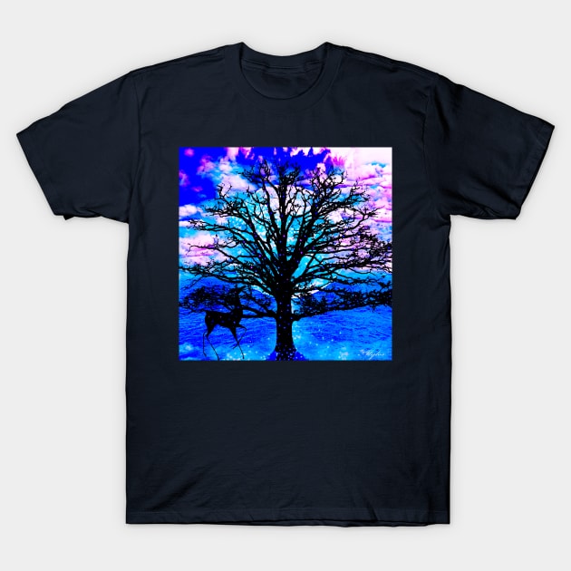 MOON BEAM AND TREE ENCOUNTER T-Shirt by Overthetopsm